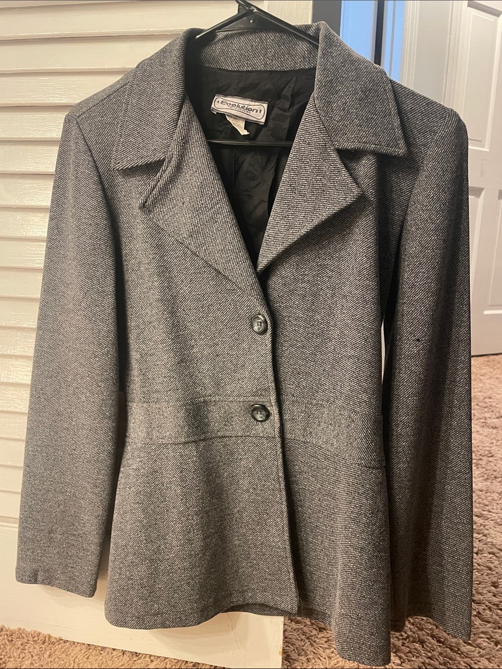 Women's Gray Tailored Blazer Jacket by Kasper